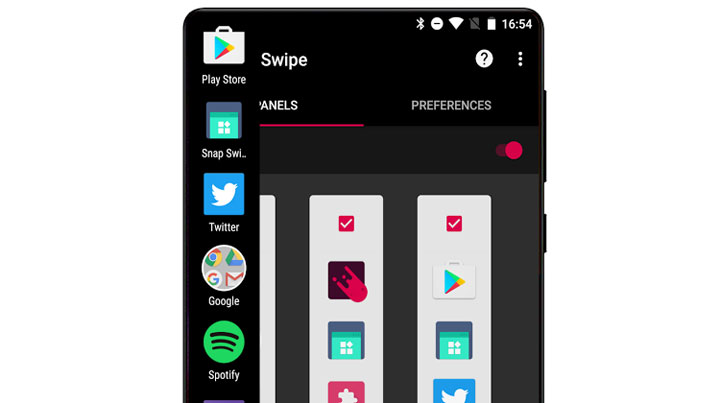 Meteor swipe shortcuts