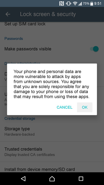 enable unknown sources