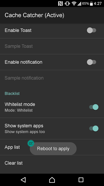 automatically clear Android app cache