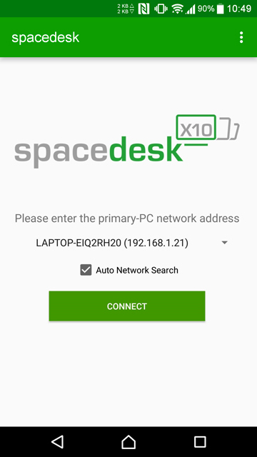 use android as second screen on windows pc with spacedesk