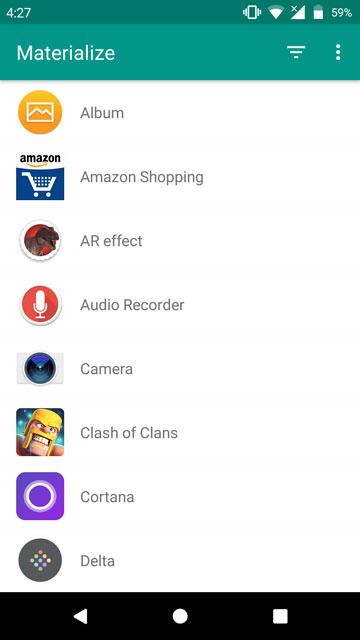 Materialize all app icons on Android