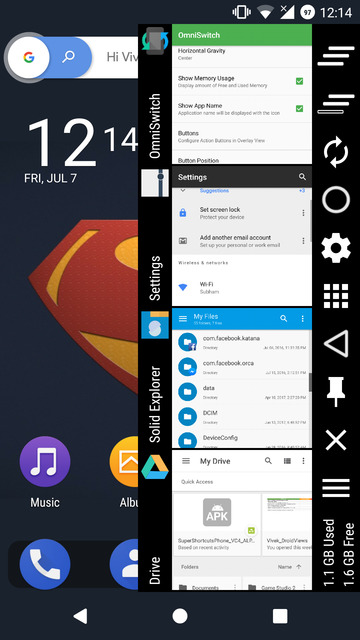 Switch The Recent Apps Screen On Android Nougat With OmniSwitch