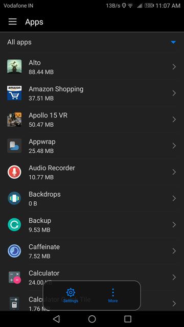 android settings apps