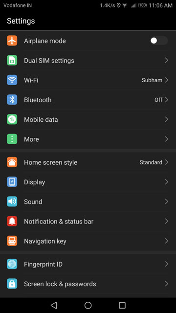 EMUI 5 on Honor 8 Pro