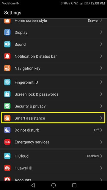 EMUI 5 one-handed UI