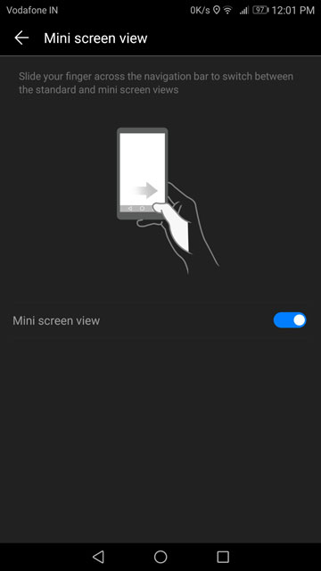 EMUI 5 one-handed mode