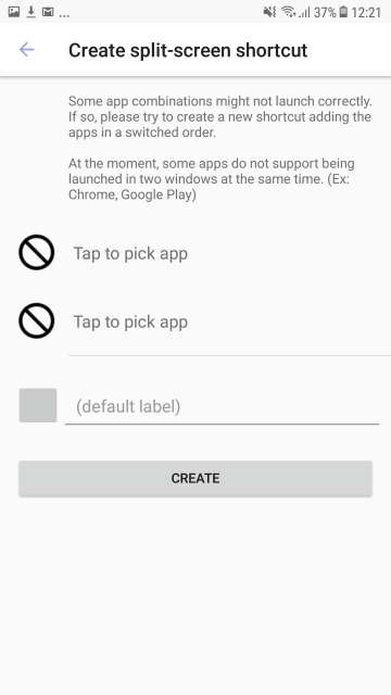 Split-screen creator shortcuts
