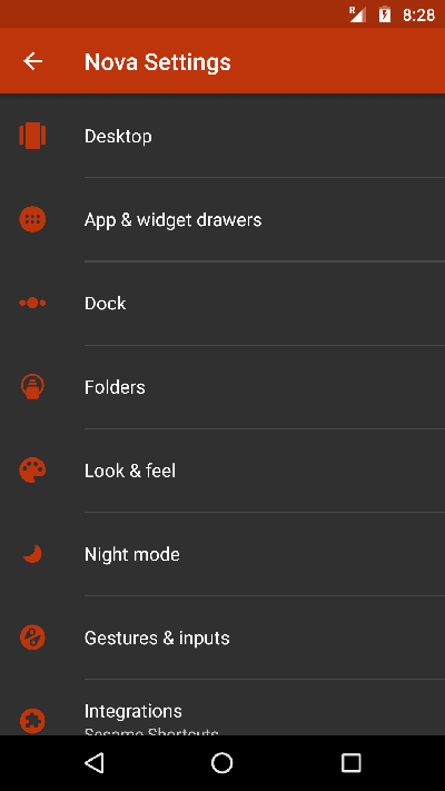 nova launcher settings