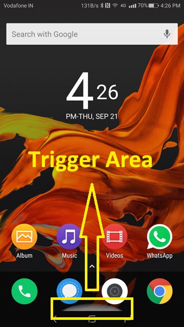 Swipe to Go Home Gesture