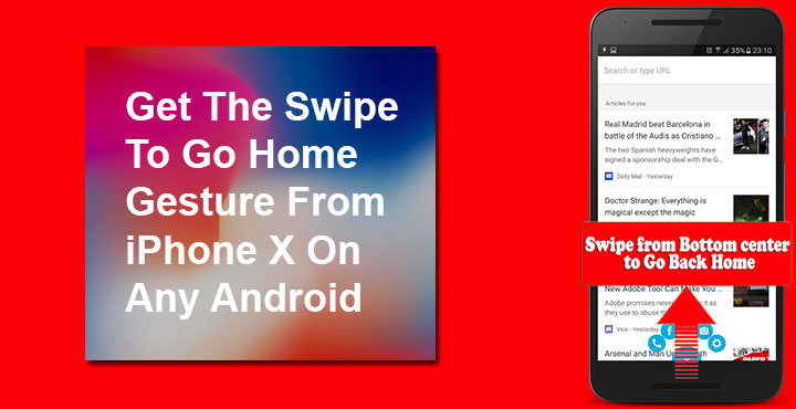 Swipe to Go Home Gesture