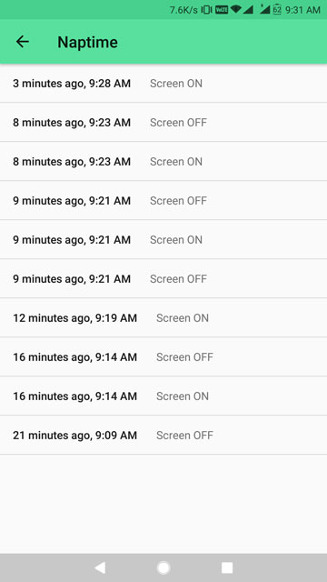 Naptime log