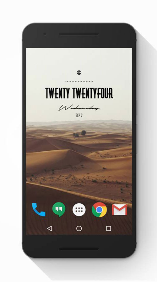 typographical clock widget 02