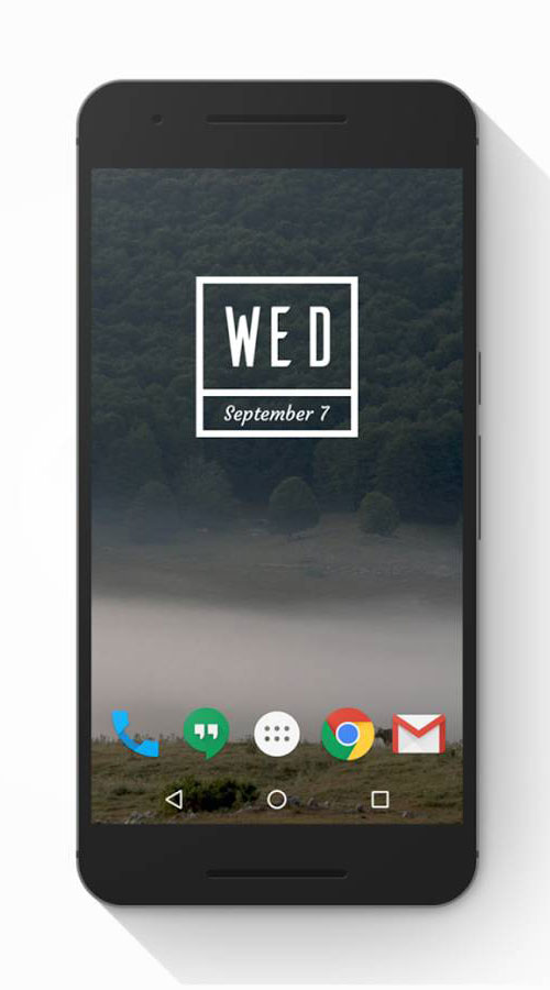 typographical day widget