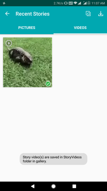 saved whatsapp stories