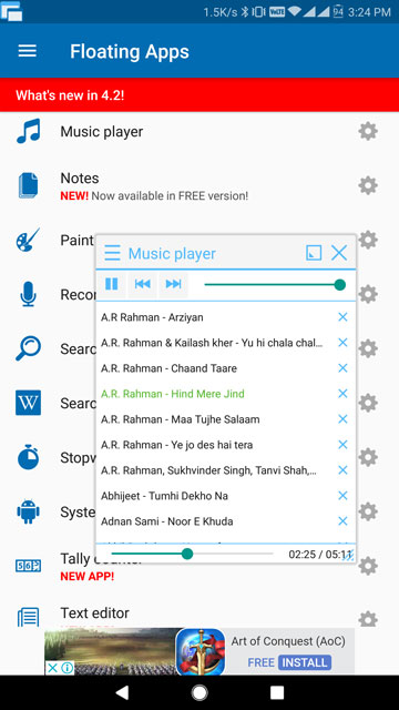 floating apps android
