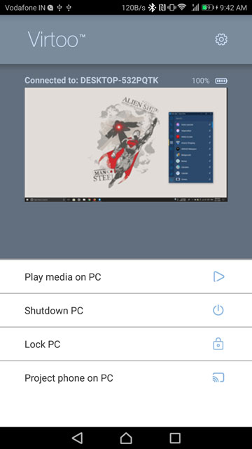 Virtoo remote control app