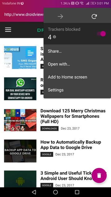 Privacy-focused Android app