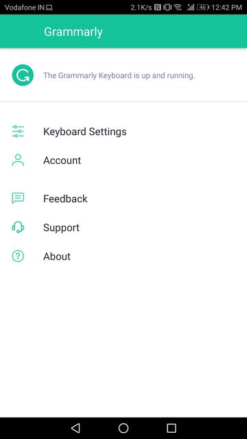 grammarly settings