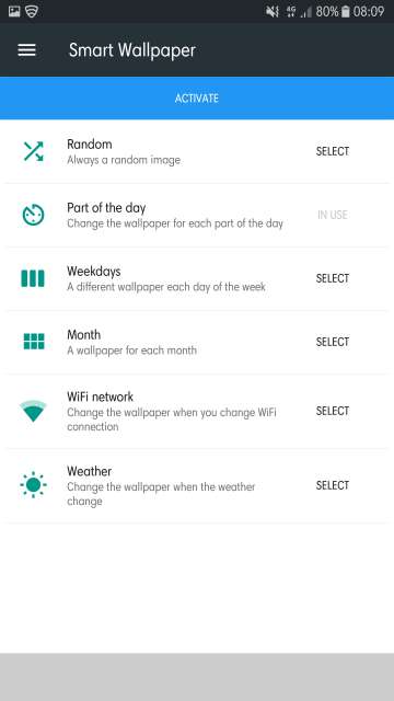 Everyday Wallpaper Changer settings
