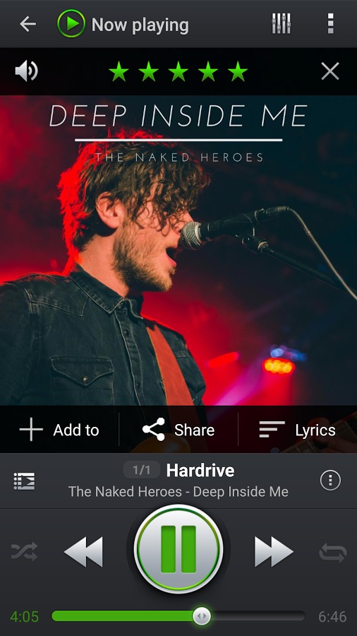 PlayerPro Music Player now playing