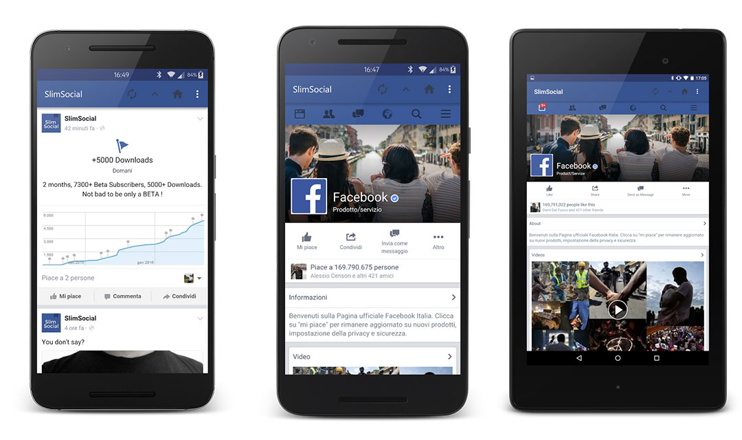 2. SlimSocial for Facebook