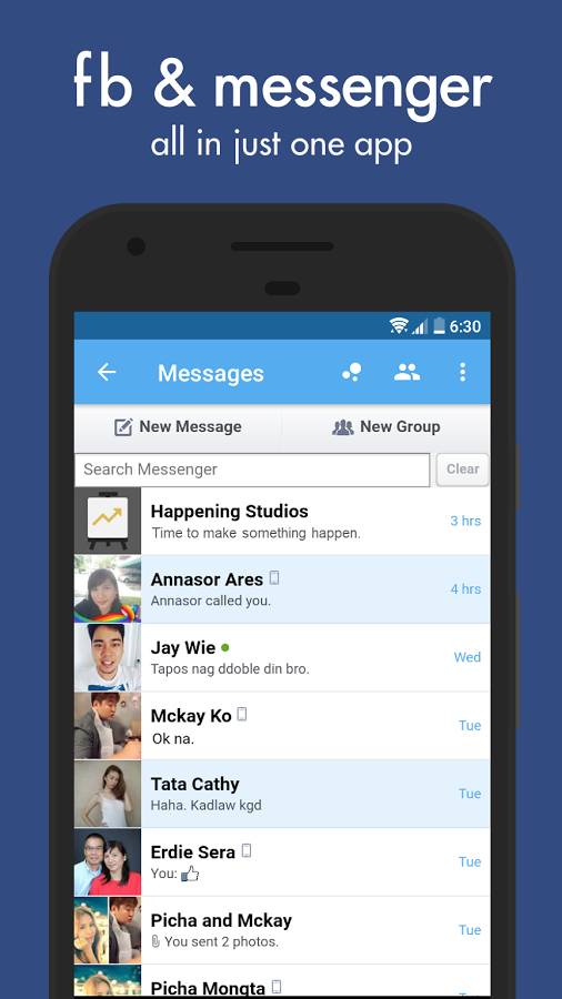 swipe for facebook