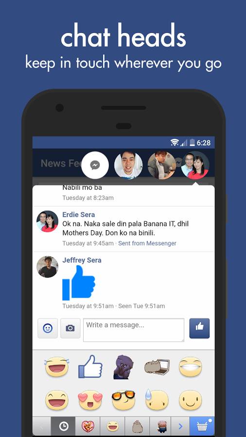 swipe for facebook