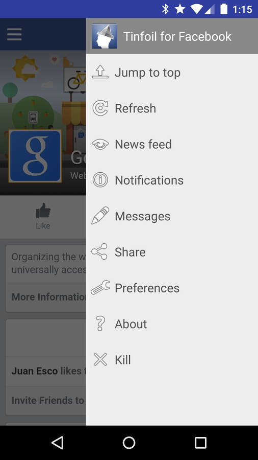 Tinfoil for Facebook
