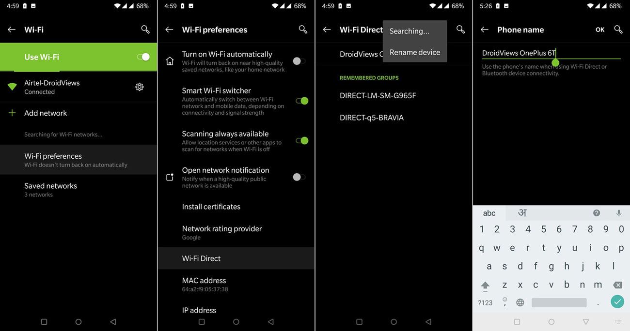 Change Android Device Name change wifi direct name