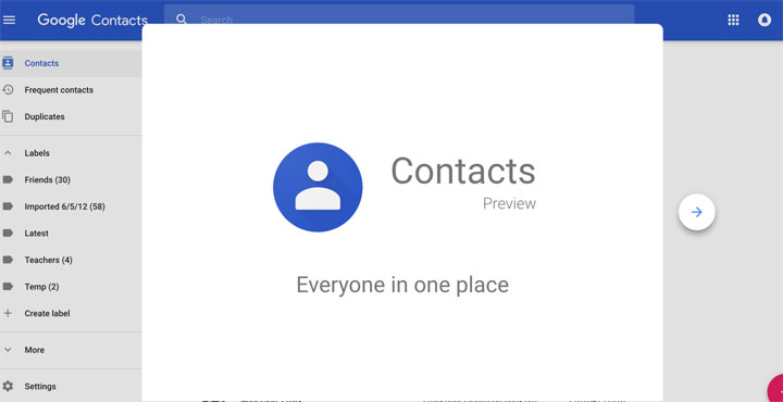 contacts on android