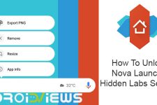 nova launcher labs menu