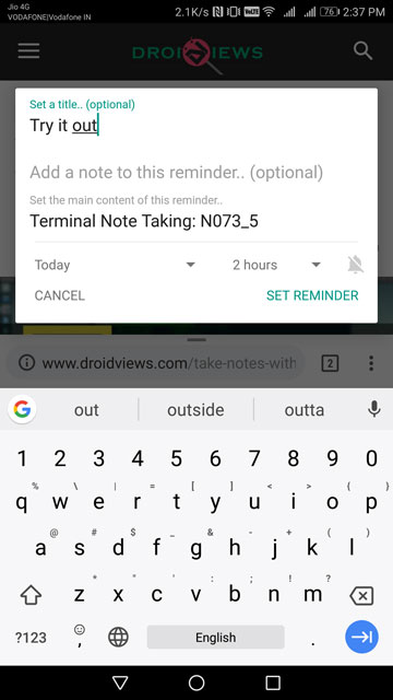 Remindee Lets You Set Reminders From Anywhere Without Opening The App
