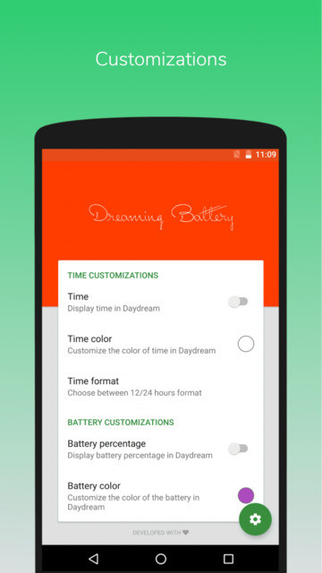 Dreaming Battery Lets You Quickly Peek At Your Device's Battery Level
