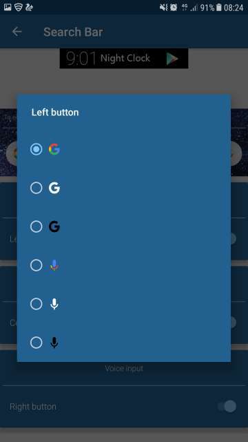 Pixel 2 XL pill widget