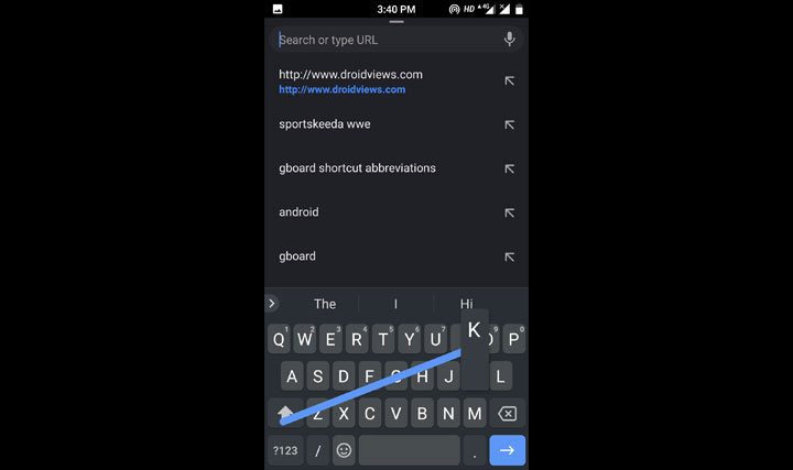 Quick capitalization in Gboard quick capitalization