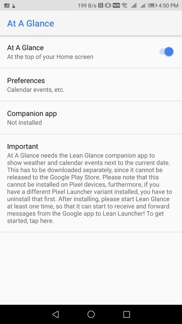 Launcher preferences