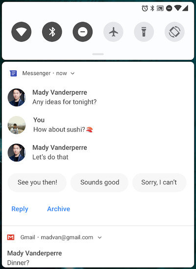 android-p notifications