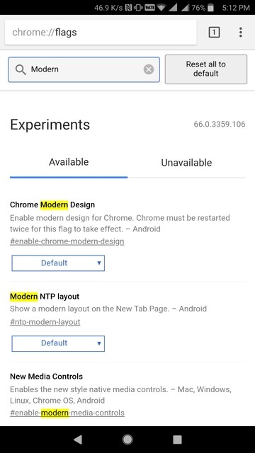 Get Updated Material Design 2 On Google Chrome For Android