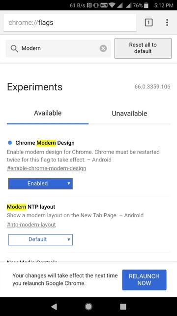 Get Updated Material Design 2 On Google Chrome For Android