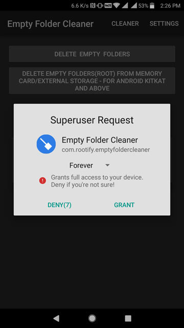 Empty Folder Cleaner