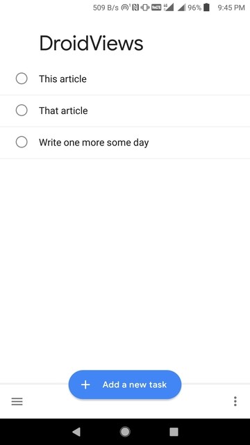 google tasks features