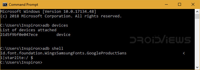 adb command window