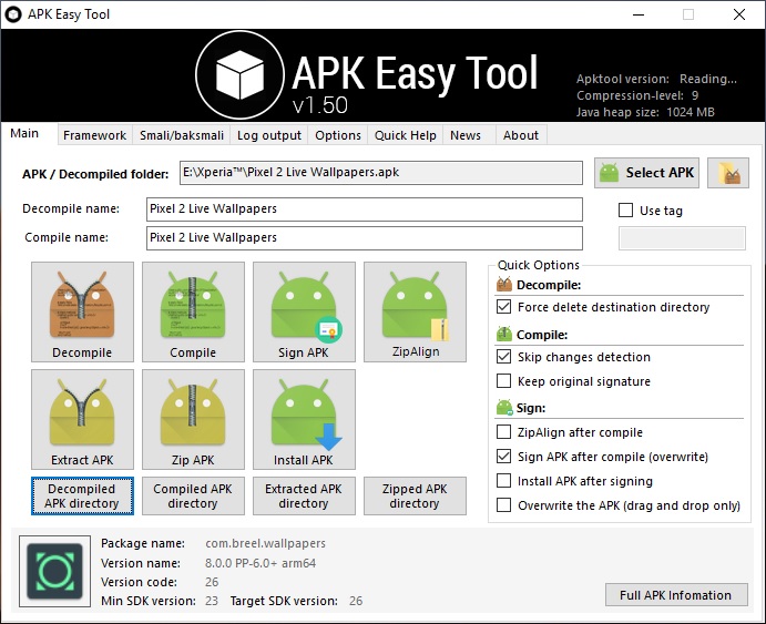 Decompile and Modify APK Files APK Easy Tool - Decompile and Compile APK