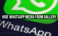 Hide WhatsApp Media from Gallery