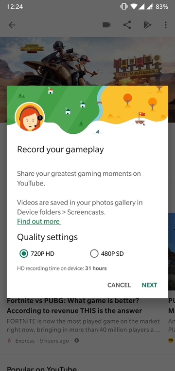gogole play screen recorder
