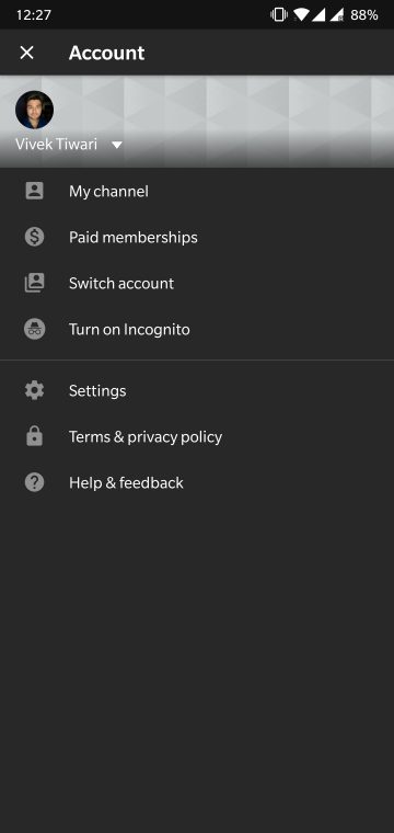 Watch YouTube in Incognito Mode on Android