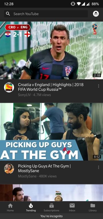 Watch YouTube in Incognito Mode on Android