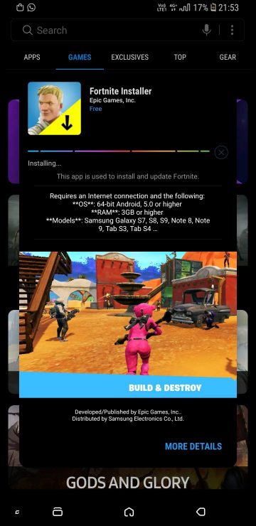 Fortnite Android screenshot