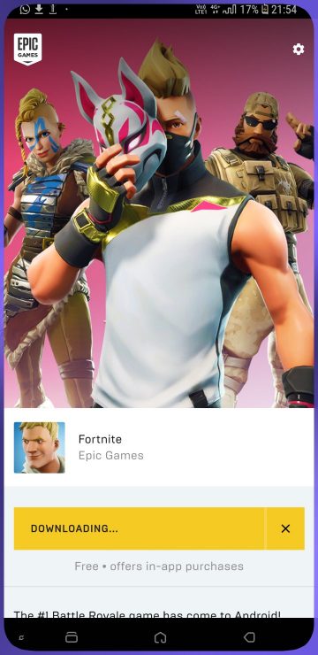 Fortnite Android preview