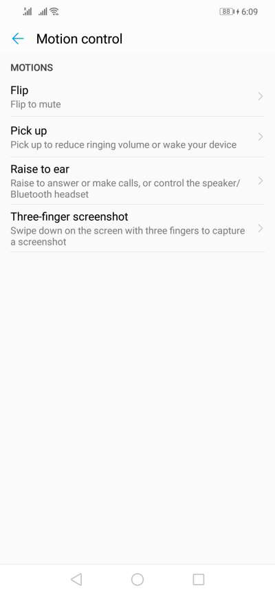 motion settings